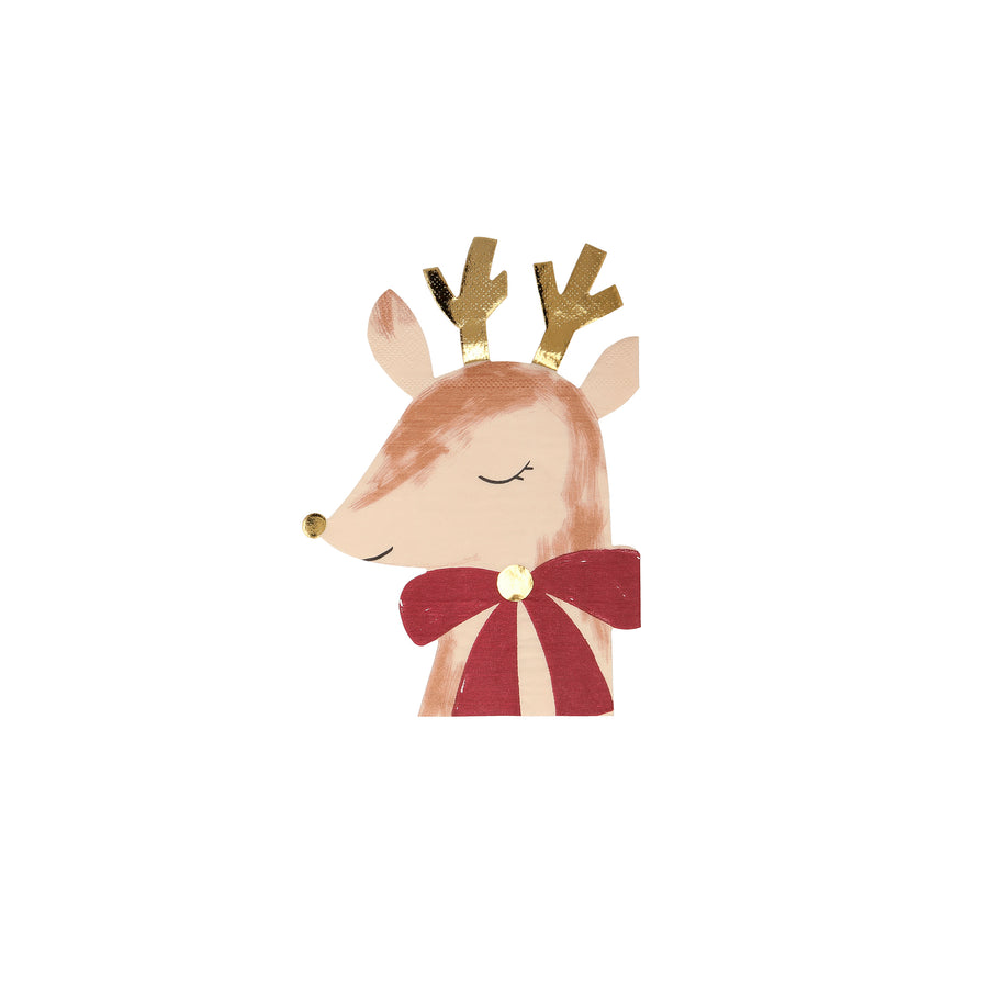 Reindeer With Bow Napkins