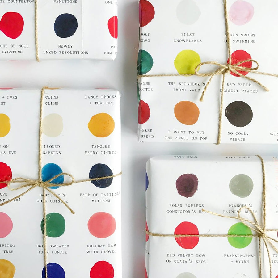 Holiday Color Palette Wrapping Paper