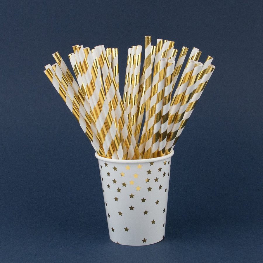 Golden Stars Paper Cups / Set of 8