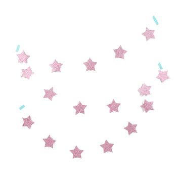 Pink Glitter Star Garland