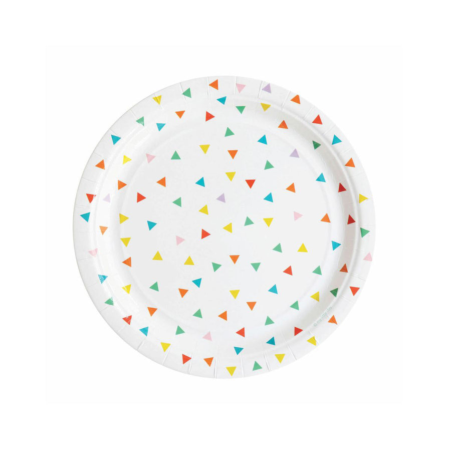 Rainbow Triangles Paper Plates / Set of 8