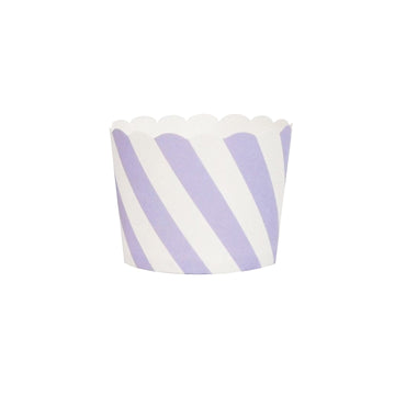 Lavender Stripes Cupcake Liners / Pack of 25