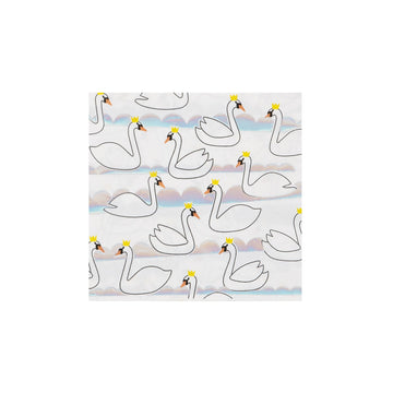 Swan Paper Napkins / Set of 16