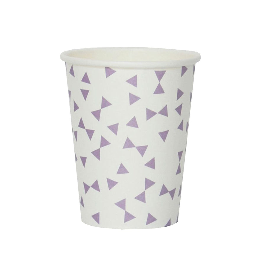 Lavender Bow Ties Paper Cups / Set of 8