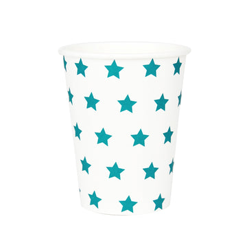 Blue Stars Paper Cups / Set of 8