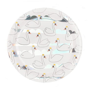 Swan Paper Plates / Set of 8
