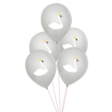 Swan Tattooed Balloons / Set of 5