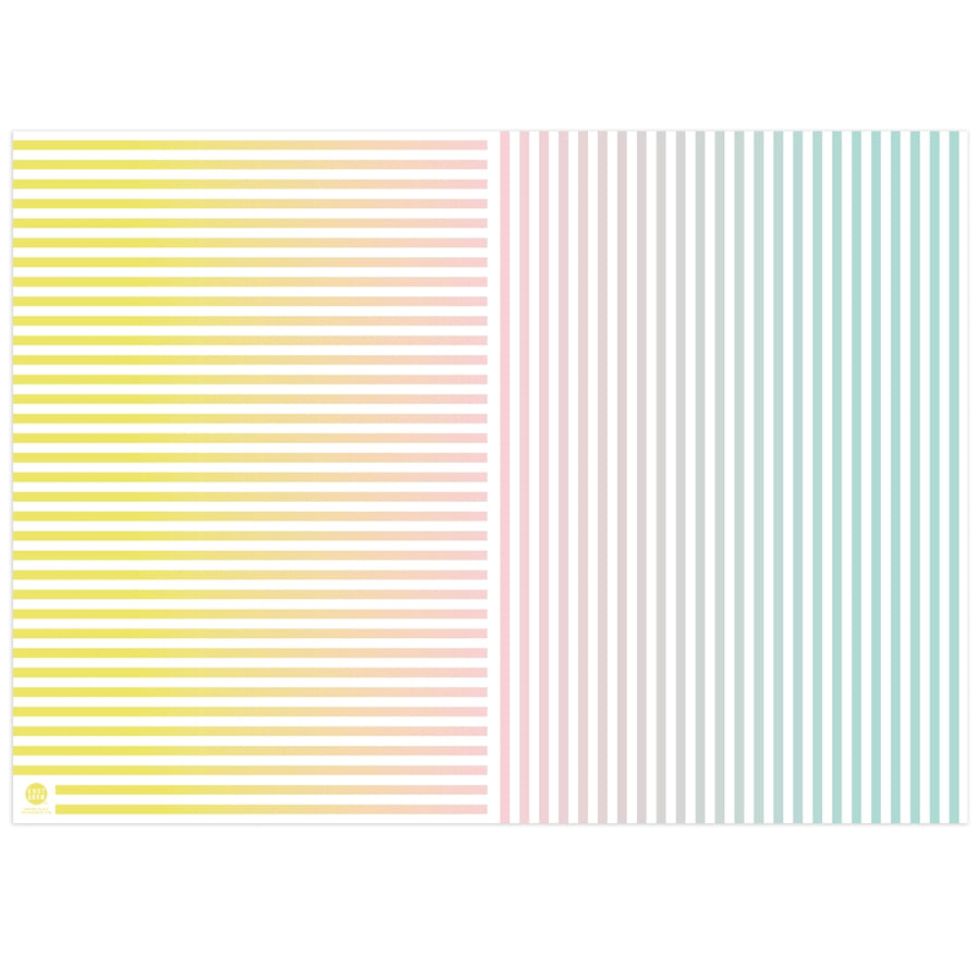 Rainbow Chip + Gradient Stripe Double Sided Flat Wrap